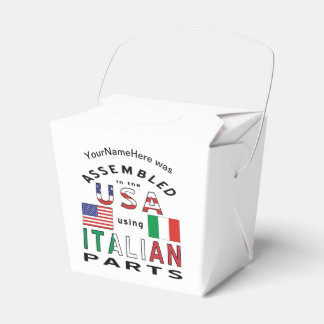 Italian USA Parts Personalized Favor Box