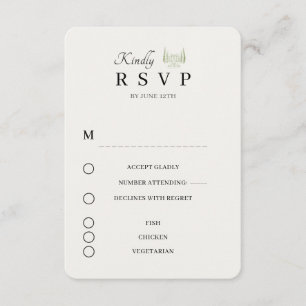 Italian Villa Destination Wedding RSVP Card