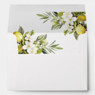 Italian Villa Lemons & Olives Wedding Envelope