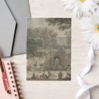 Italian Villa, vintage oil painting wedding
