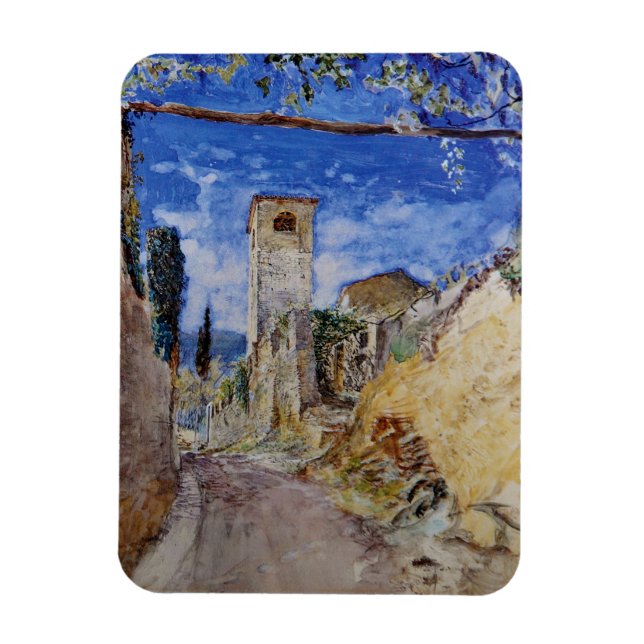 Italian Vineyard Walkway in Lucca Magnet (Vertical)