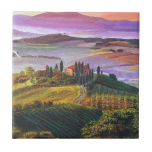 Italian vineyards tile