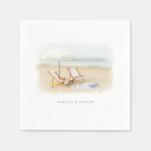 Italian Watercolor House Wedding   Napkin