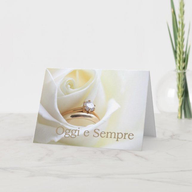 italian  wedding congratulations card (Front)