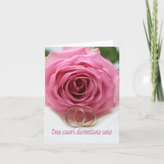 italian  wedding congratulations card (Front)