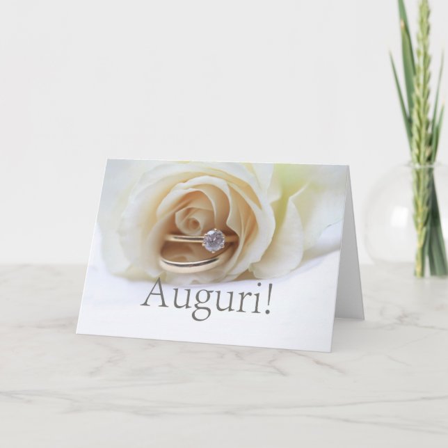 italian  wedding congratulations card (Front)