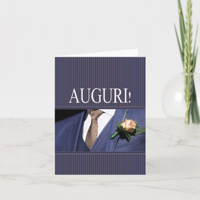 italian  wedding congratulations card (Front)