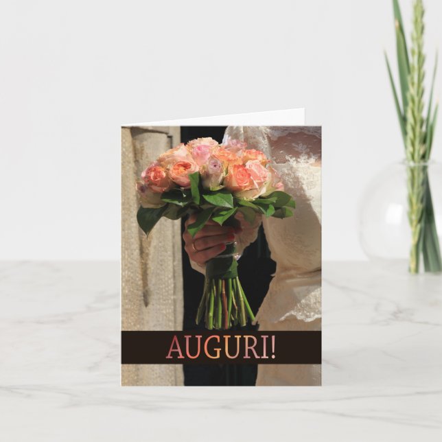 italian  wedding congratulations card (Front)