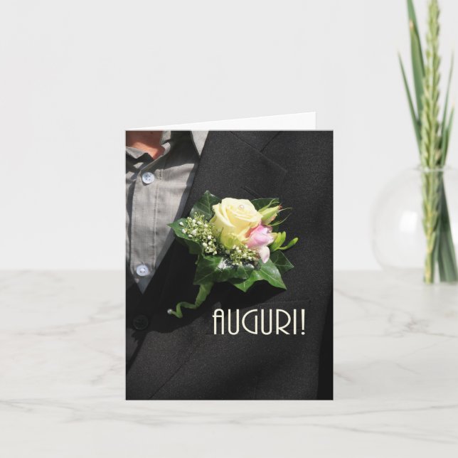 italian  wedding congratulations card (Front)