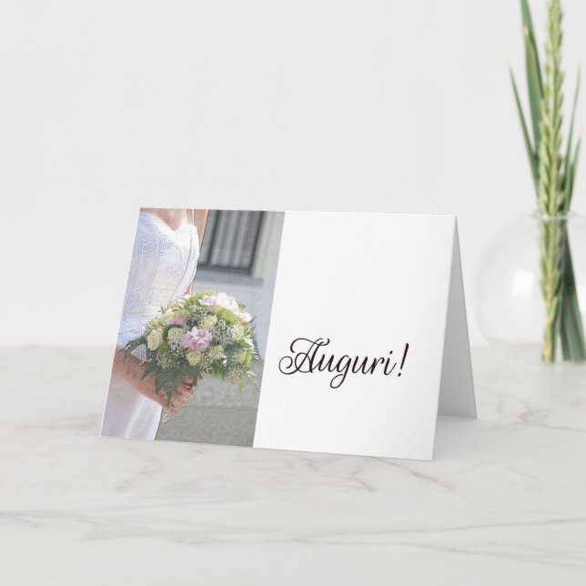 italian  wedding congratulations card (Front)