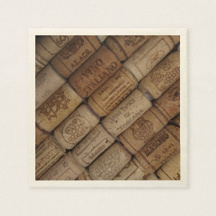 Italian Wine Cork Collection Napkin