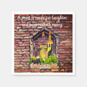 Italian Wine Quote on Paper Party Napkins
