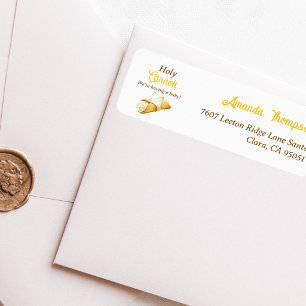 Italian Yellow Holy Cannoli Baby Shower Address