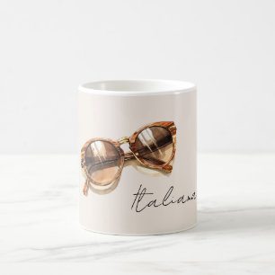 Italiana (Italian) Brown Sunglasses Coffee Mug