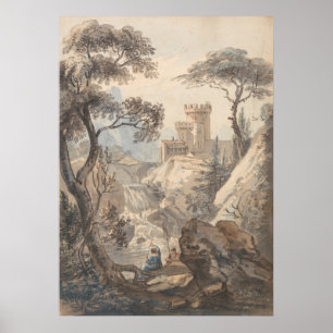 Italianate Landscape with Castle - Paul Sandby Poster