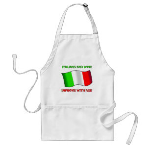 Italians And Wine, Improve With Age Standard Apron