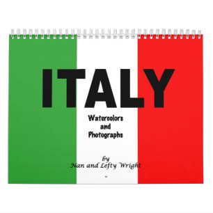 Italie Calendrier des photos et aquarelles