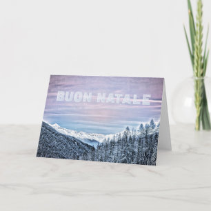 * Italie Carte de Noël italienne ALPS Buon Natale