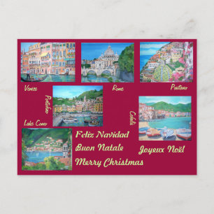 Italie - Carte postale de Noël