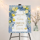 Italie Citron Blue Carreaux Fête des mariées Affic