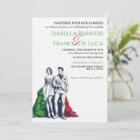 Italie Couple Faire-part de mariage
