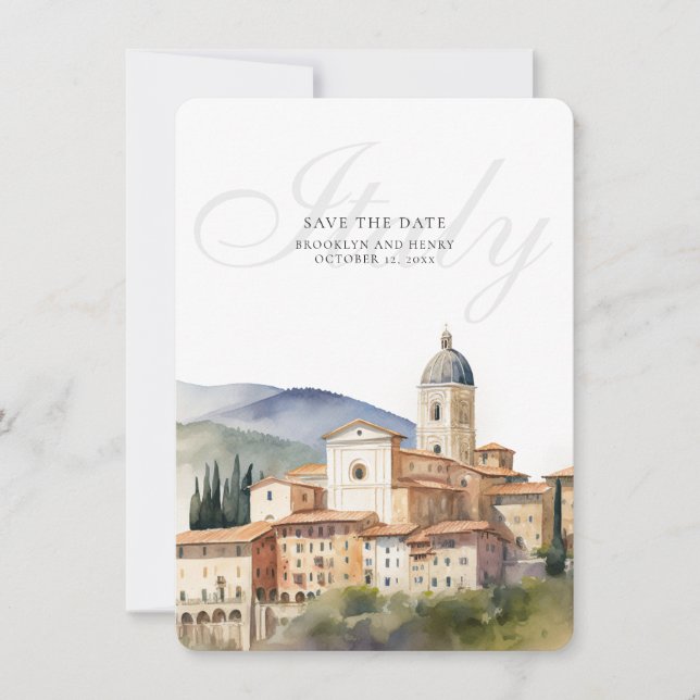 Italie Destination Mariage Enregistrer la carte Da (Devant)