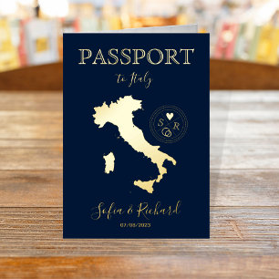 Italie Destination Mariage Gold Carte Passeport Mo