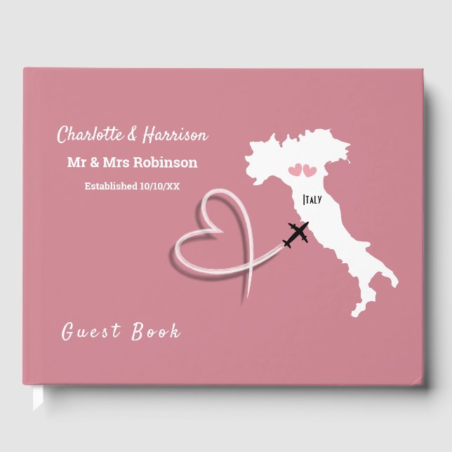 Italie Destination Mariage livre d'hôtes (Recto)