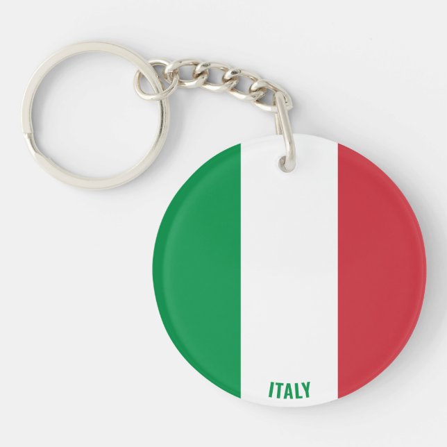 Italie Drapeau charmant Porte - clé patriotique (Devant)
