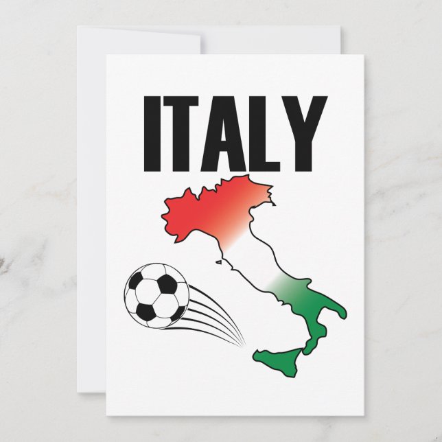 Italie Football Carte Ventilateur Boot Soccer Ball (Devant)