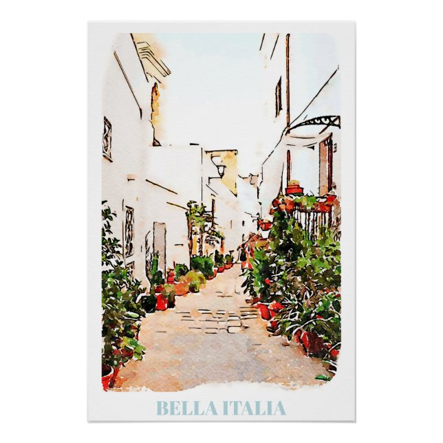** Italie Italie AP12 Street Plante Lines Poster (Devant)