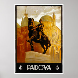 Italie Poster Vintage voyage Padova restauré