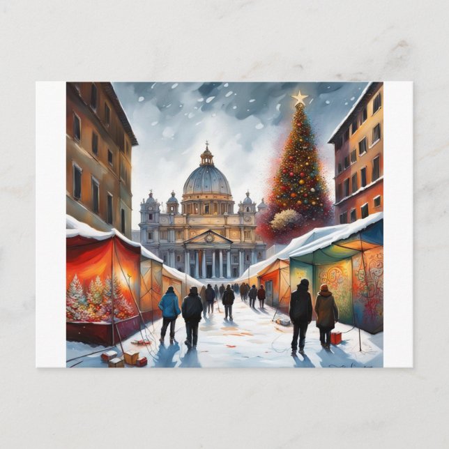 Italie, Rome - Carte de Noël, Hiver 004 (Devant)