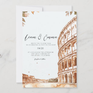 Italie Rome paysage Faire-part de mariage