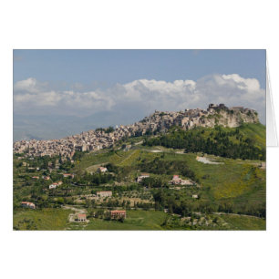 Italie, Sicile, Enna, Calascibetta, Vue du matin