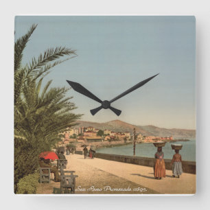 Italie vintage - San Remo Promenade horloge
