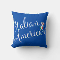 Italien Américain Coeurs Enmêlés Jeter Coussin