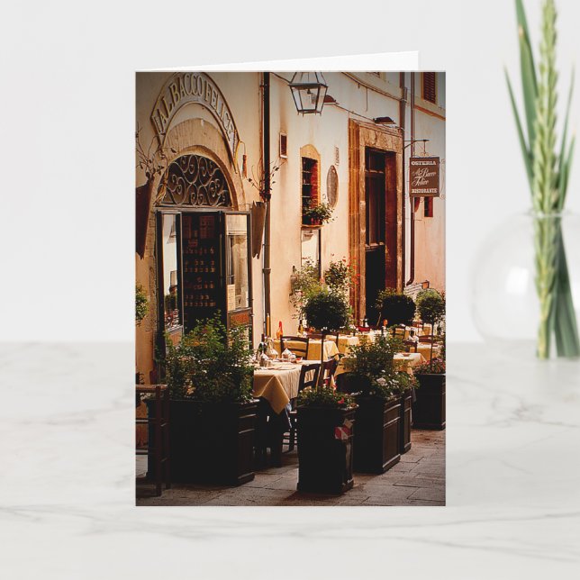 Italien Cafe Spoleto Italie - carte de voeux (Devant)