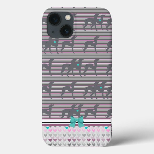 Italien Greyhound Coque iphone, Chien Silly Iggy (Verso)