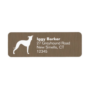 Italien Greyhound Silhouette Adresse de retour Éti