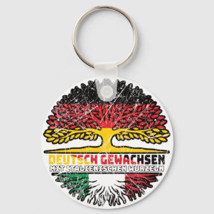 Italien Italienisch Deutsch Deutschland Baum Keychain
