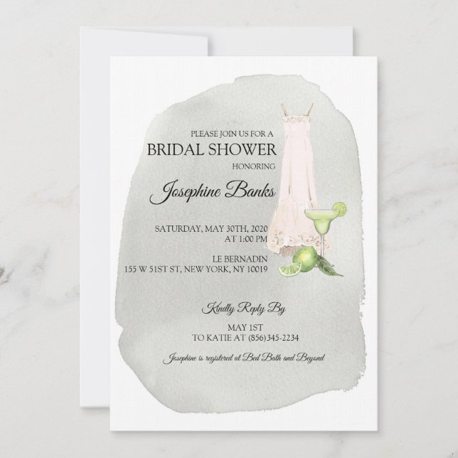Italien Limes Invitation de douche nuptiale (Devant)
