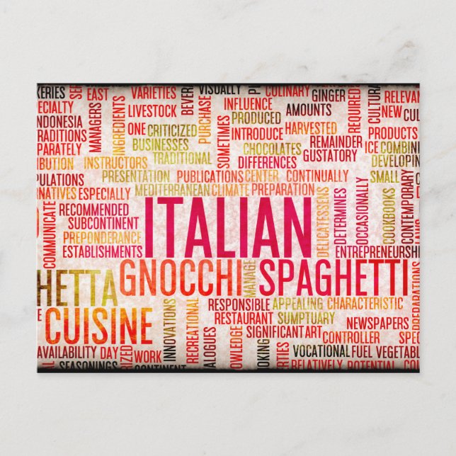 Italien Menu Cuisine et Nourriture Arrière - plan (Devant)
