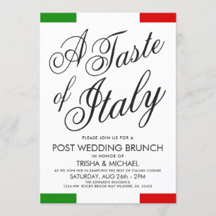 Italien Theme Post Mariage Brunch   Invitation du 