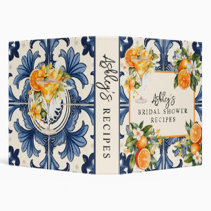 Italien Vintage Orange Citron Classeur de Mari