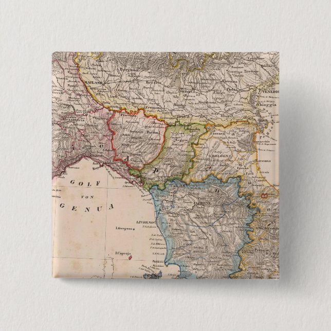 Italy 15 2 inch square button (Front)