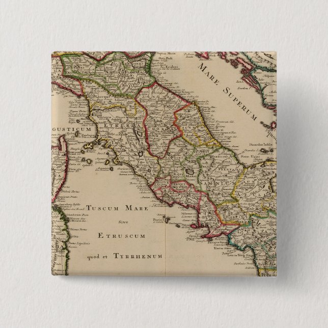 Italy 16 2 inch square button (Front)