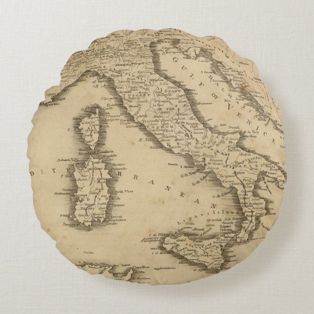Italy 18 round pillow (Front)