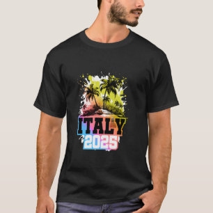 Italy 2025 Colourful Team Vacation T-Shirt