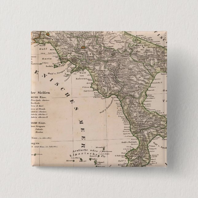 Italy 22 2 inch square button (Front)